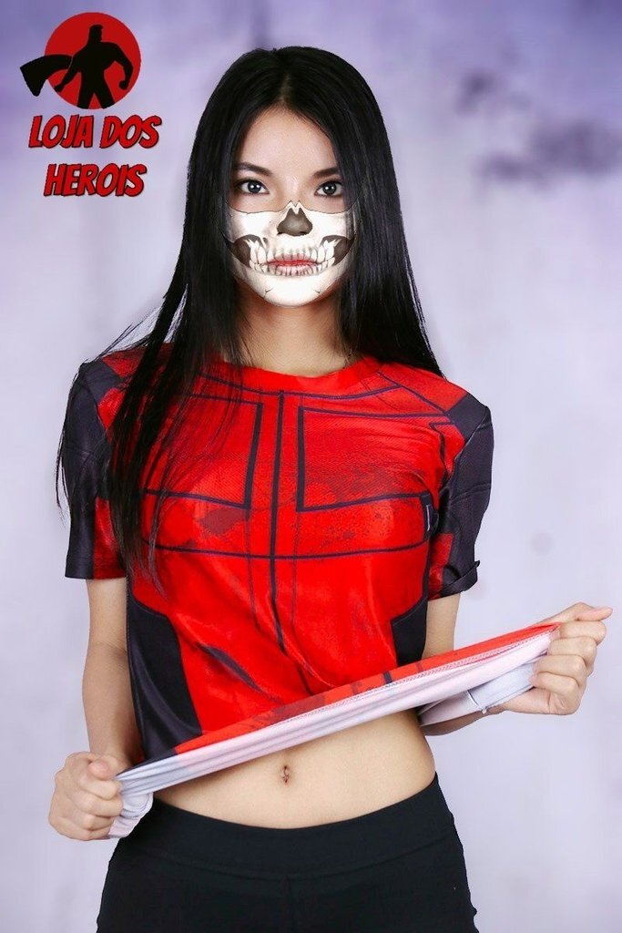 Camisa / Camiseta Hash Guard Feminina Deadpool Compressão