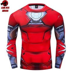 Camisa/Camiseta Hash Guard Homem De Ferro Mod 4 Manga Compressão Segunda Pele