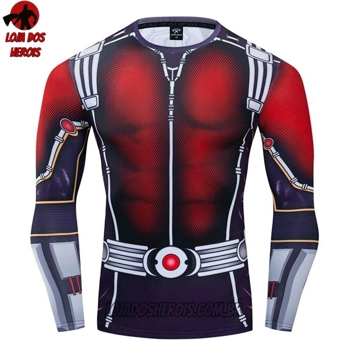 Camisa/Camiseta Hash Guard Homem Formiga Filme Manga Compressão Segunda Pele