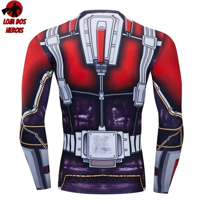 Camisa/Camiseta Hash Guard Homem Formiga Filme Manga Compressão Segunda Pele - Imagem 2