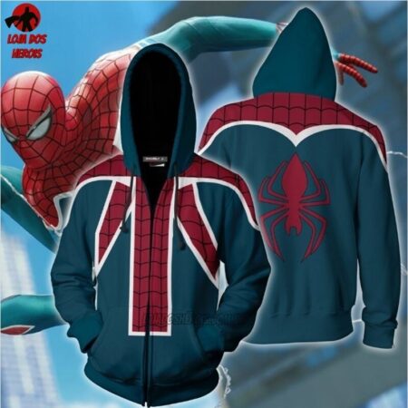 Blusa Jaqueta Casaco Homem Aranha Traje Spider-UK Game