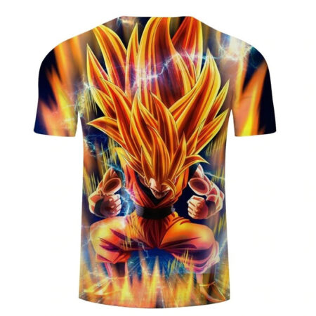 Camisa Camiseta Impressão 3D Goku Ssj 3 Dragon Ball Z Estilo Clássico - Image 2