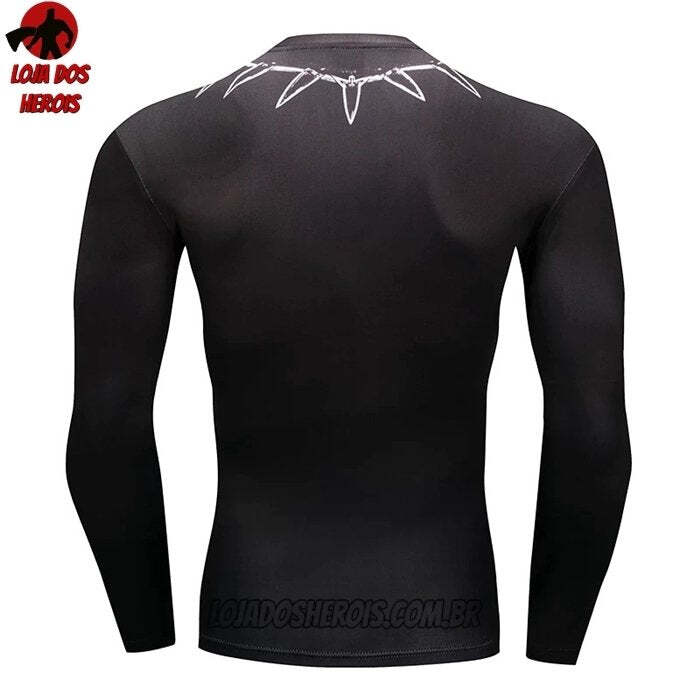 Camisa/Camiseta Hash Guard Pantera Negra Desenho Manga Compressão Segunda Pele - Imagem 2