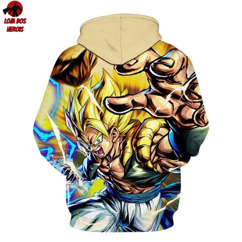 Blusa Jaqueta Capuz Touca Anime Dragon Ball Z Super - Sayajins