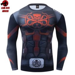 Camisa/Camiseta Hash Guard Capitão América Hydra 2 Manga Compressão Segunda Pele