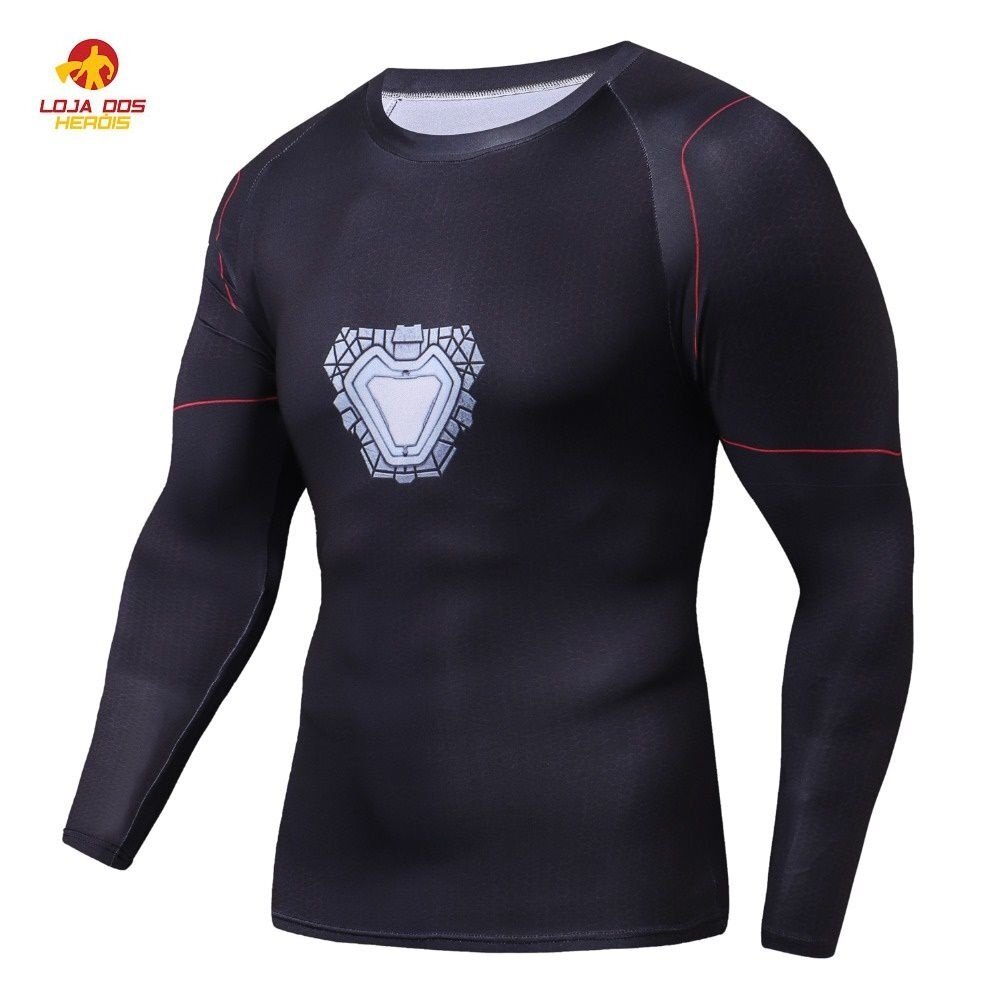 Camisa / Camiseta Hash Guard Compressão Tony Stark