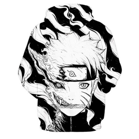 Blusa Jaqueta 3D Naruto Modo Sennin Anime Touca Canguru - Imagem 2