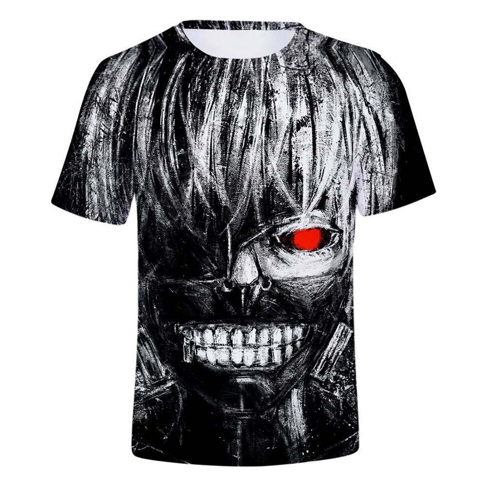 Camisa Camiseta Impressão 3D Tokyo Ghoul - Kaneki Ken Olhar Anime