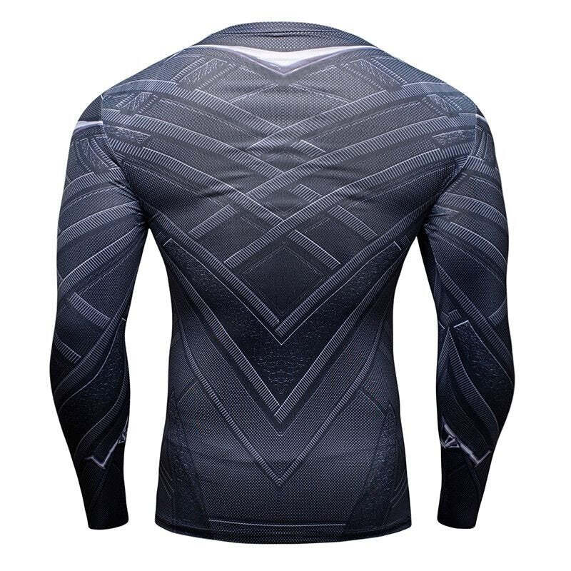 Camisa / Camiseta Hash Guard Compressão Pantera Negra - Os Vingadores - Imagem 3