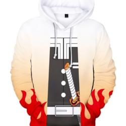 Blusa Jaqueta 3D Full Uniforme Rengoku Anime Demon Slayer Top