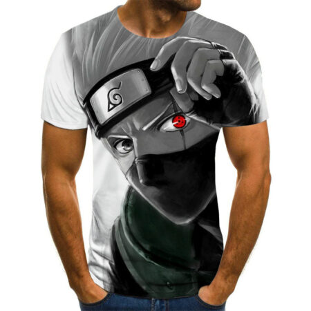 Camisa Camiseta Kakashi Kamui Naruto Shippuden Anime Impressão 3D Full