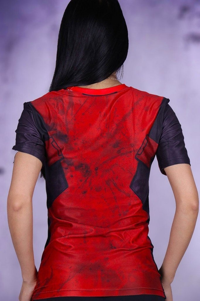 Camisa / Camiseta Hash Guard Feminina Deadpool Compressão - Imagem 2