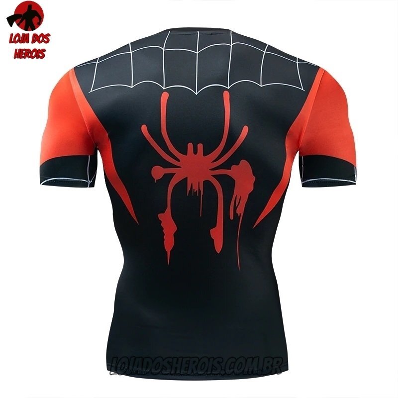 Camisa/Camiseta Hash Guard Miles Morales Compressão Segunda Pele - Imagem 2