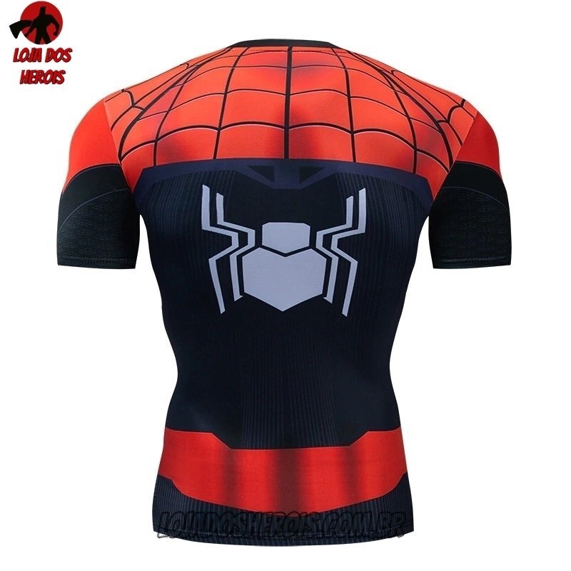Camisa/Camiseta Hash Guard Homem Aranha Longe De Casa Compressão Segunda Pele - Imagem 2