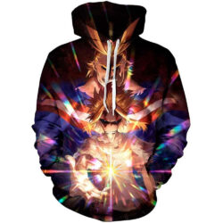 Blusa Jaqueta 3D Full All Might Transformação My Hero Academia Anime Top