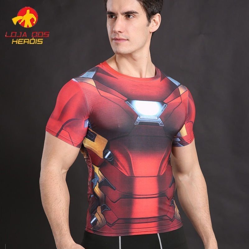 Camisa / Camiseta Hash Guard Homem De Ferro - Vingadores Compressão