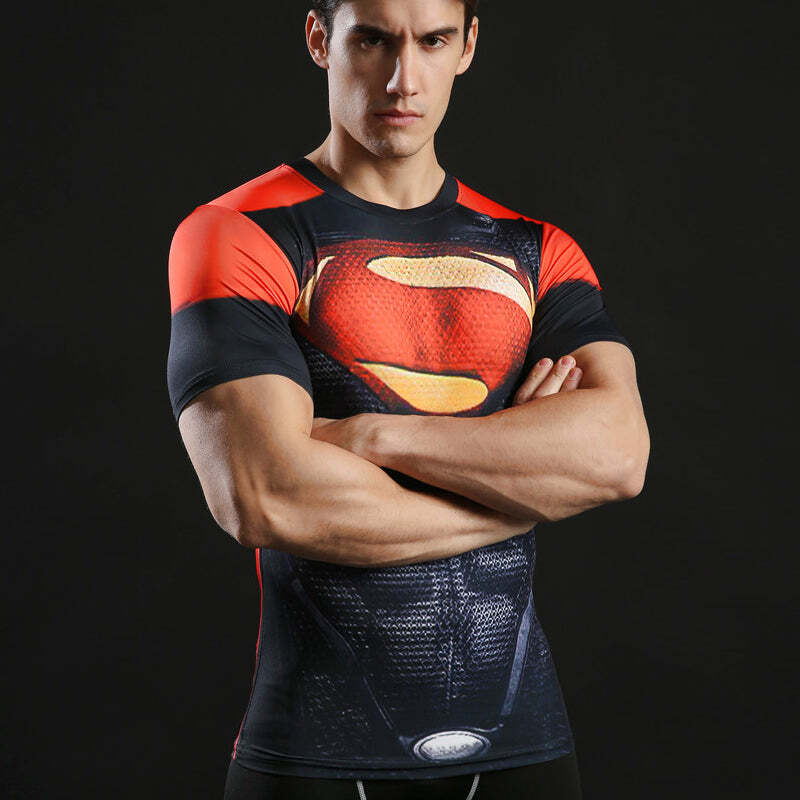 Camisa / Camiseta Hash Guard Superman Red Compressão - Imagem 2