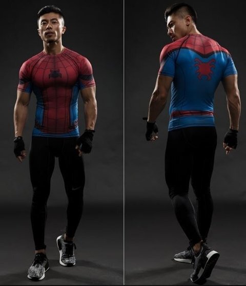 Camisa / Camiseta Hash Guard Homem Aranha Filme Mod 2 Compressão - Imagem 3