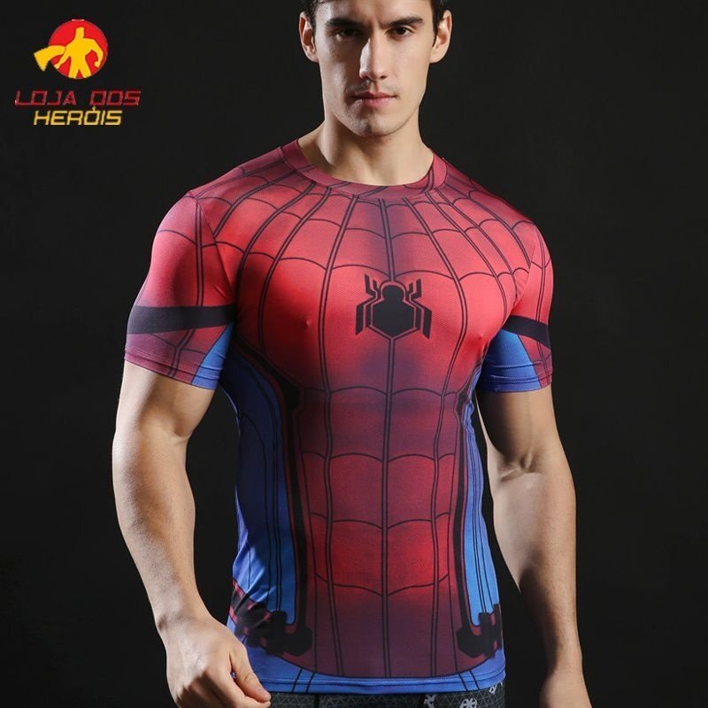 Camisa / Camiseta Hash Guard Homem Aranha - Vingadores Compressão
