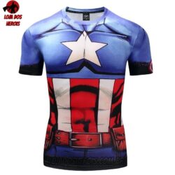 Camisa/Camiseta Hash Guard Capitão América Desenho Compressão Segunda Pele
