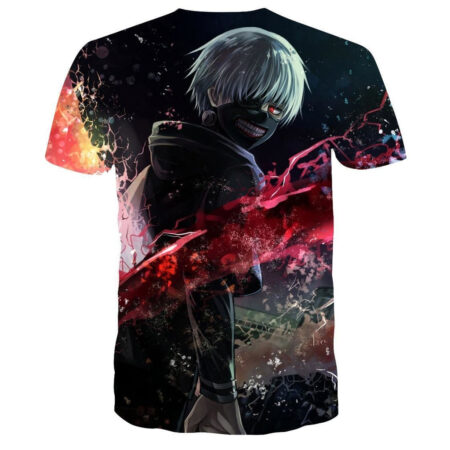 Camisa Camiseta Impressão 3D Tokyo Ghoul - Kaneki Ken Anime - Image 2