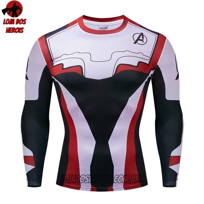 Camisa/Camiseta Hash Guard Vingadores Ultimato Uniforme Mod 5 Manga Compressão Segunda Pele