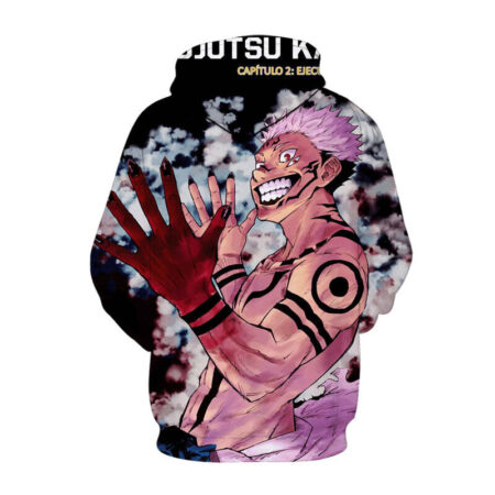 Blusa Jaqueta 3D Full Sukuna Rei Jujutsu Kaisen Anime Top - Imagem 2