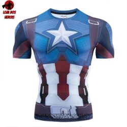 Camisa/Camiseta Hash Guard Capitão América Clássico Compressão Segunda Pele