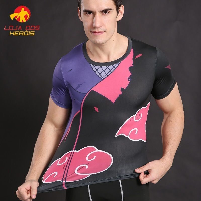 Camisa / Camiseta Hash Guard Itachi - Akatsuki Batalha - Naruto Shippuden Compressão - Imagem 4