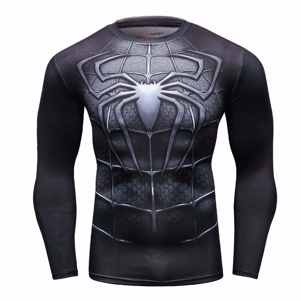 Camisa / Camiseta Hash Guard Compressão Homem Aranha Black - Imagem 2