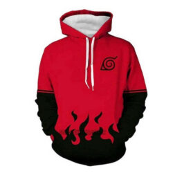 Blusa Jaqueta 3D Uniforme Naruto Uzumaki Sétimo Hokage Anime Touca Canguru
