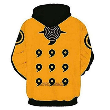 Blusa Jaqueta 3D Uniforme Naruto Modo Bijuu Yondaime Anime Touca Canguru - Imagem 2