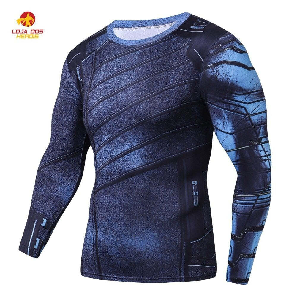 Camisa / Camiseta Hash Guard Compressão Soldado Invernal - Guerra Infinita