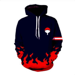 Blusa Jaqueta 3D Sharingans Clã Uchiha Naruto Anime Touca Canguru