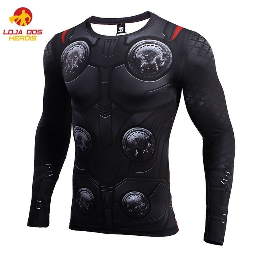 Camisa / Camiseta Hash Guard Compressão Thor - Vingadores Ultimato Manga Longa