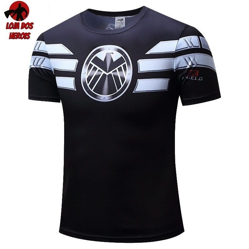 Camisa / Camiseta Heróis Agents Of shield Marvel - SlimFit
