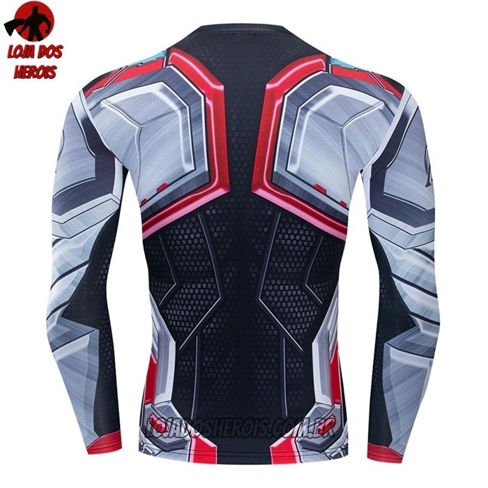 Camisa/Camiseta Hash Guard Vingadores Ultimato Uniforme Mod 6 Manga Compressão Segunda Pele - Imagem 2