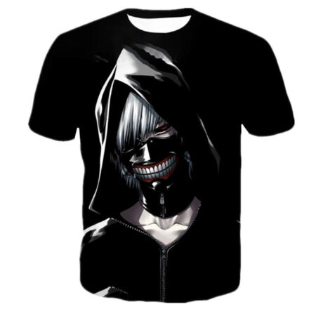 Camisa Camiseta Impressão 3D Tokyo Ghoul - Kaneki Máscara Anime