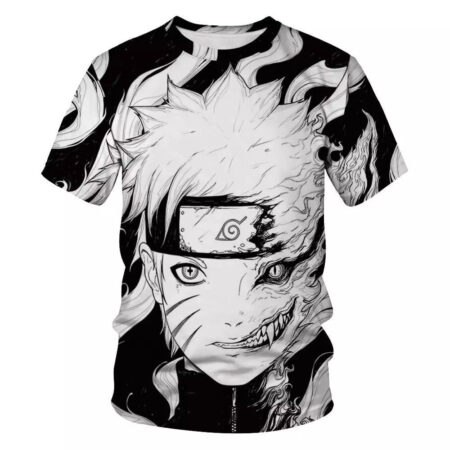 Camisa Camiseta Naruto Chakra Kyuubi Impressão 3D Anime Naruto Shippuden