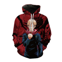 Blusa Jaqueta 3D Full Itadori e Vilões Jujutsu Kaisen Anime Top