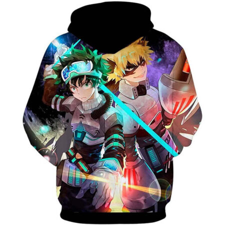 Blusa Jaqueta 3D Full Midoriya e Bakugou My Hero Academia Anime Top - Imagem 2