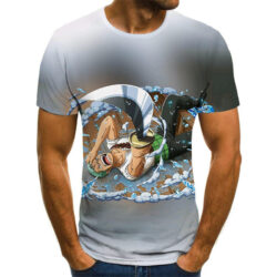 Camisa Camiseta Lágrimas Zoro One Piece Anime Impressão 3D Full