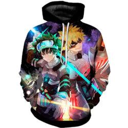 Blusa Jaqueta 3D Full Midoriya e Bakugou My Hero Academia Anime Top