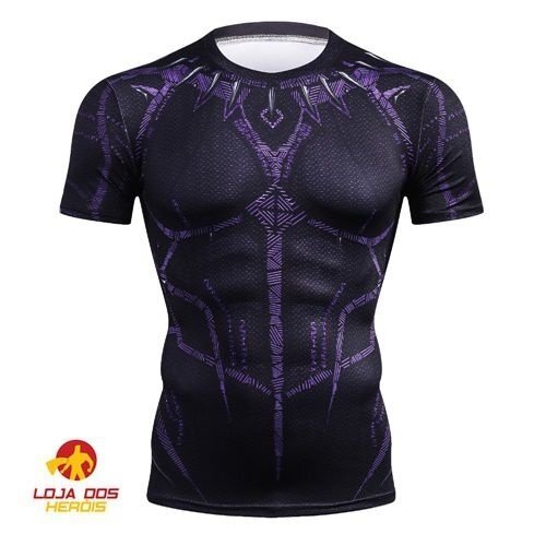Camisa / Camiseta Hash Guard Compressão Pantera Negra - Guerra Infinita Filme - Imagem 3