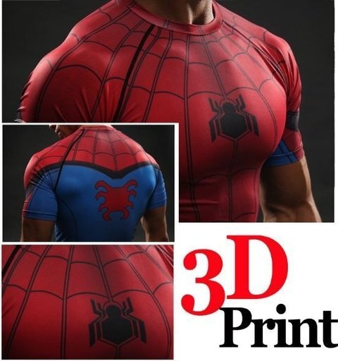 Camisa / Camiseta Hash Guard Homem Aranha Filme Mod 2 Compressão - Imagem 4