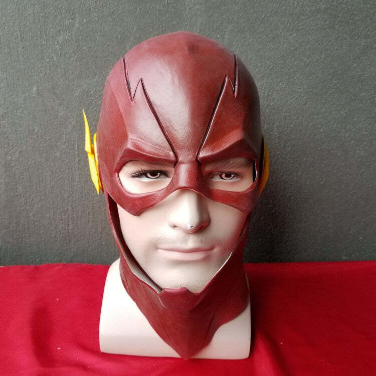 Máscara Cosplay Barry Allen Flash Serie Liga Da Justiça Filme Realista Latex Capuz - Imagem 2