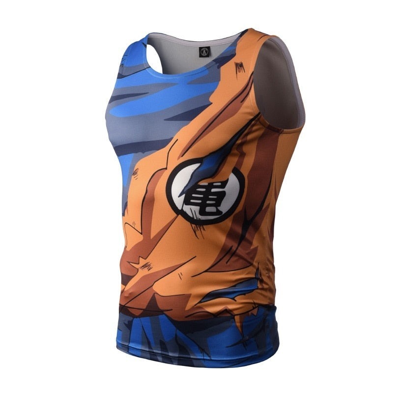 Camisa / Camiseta Regata Goku Vegeta Naruto Dragon Ball Compressão Tank Top - Imagem 3