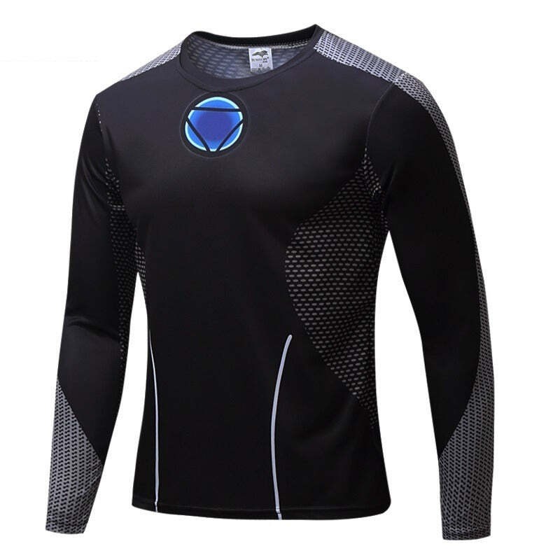 Camisa / Camiseta Manga Longa Tony Stark Homem De Ferro SlimFit