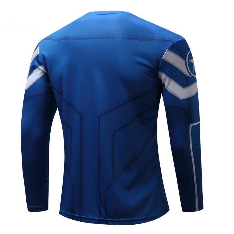 Camisa / Camiseta Manga Longa Capitão América Hq SlimFit - Imagem 2