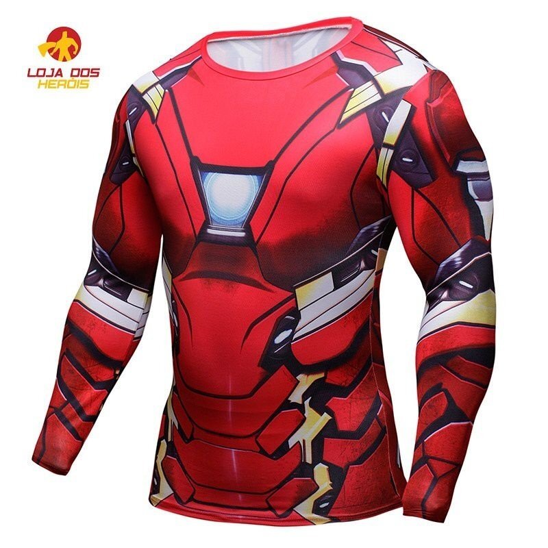 Camisa / Camiseta Hash Guard Compressão Homem De Ferro